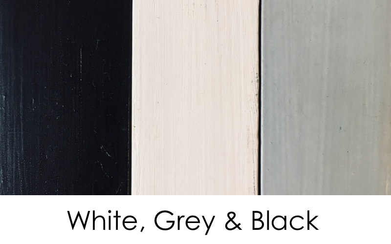 Linseed oilpaint White-Grey-Black